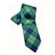 Green and blue tartan corporate tie