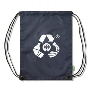 Eco bag gym bag navy printed white