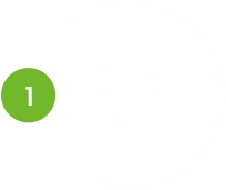 Lightbulb icon representing the first step: telling keltic your club tie design ideas by phone, email or live chat