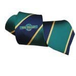 Spa valley railway green corporate tie with a logo