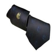 St olaf's masonic lodge black tie with a gold crest
