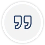 Quote mark icon representing the first step: getting a quote for your custom club tie order and fabric